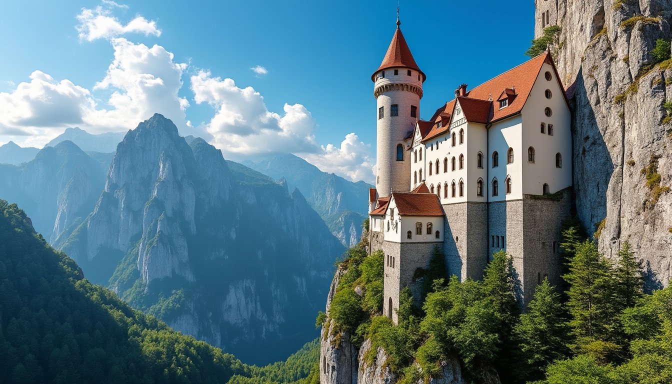 explorez le mystérieux château de predjama, le plus célèbre château de slovénie, perché dans une falaise spectaculaire. découvrez son histoire fascinante, ses légendes et l’incroyable grotte qui s’étend sous ce monument unique en europe.