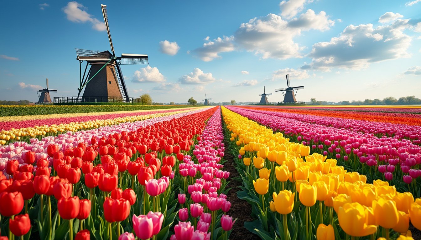 découvrez la magie des champs de fleurs en hollande : tulipes éclatantes, paysages colorés et expériences inoubliables au cœur des plus belles floraisons néerlandaises. idéal pour un voyage printanier unique !