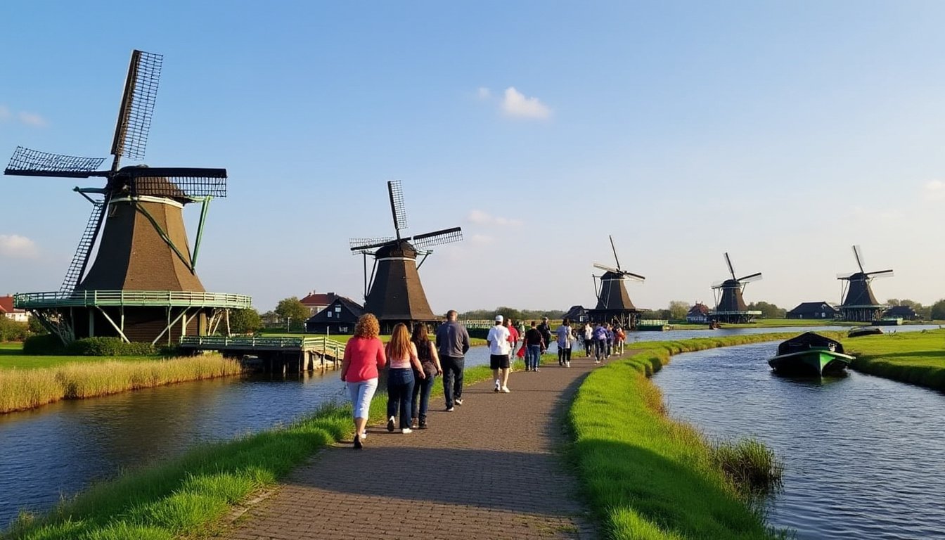 découvrez kinderdijk et ses célèbres moulins à vent, véritable carte postale de la hollande : un site classé à l’unesco, idéal pour une escapade pittoresque au cœur du patrimoine néerlandais.