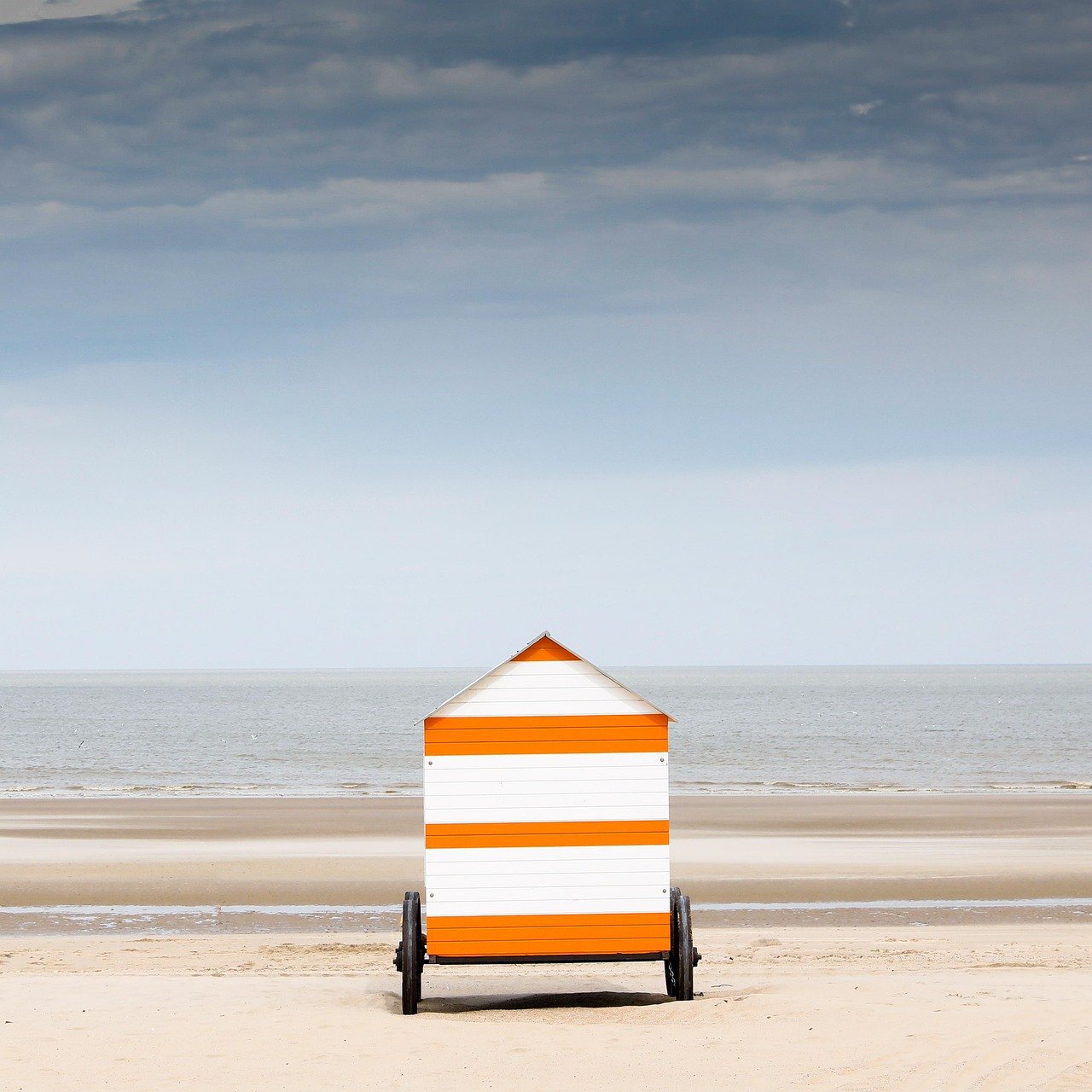 beach, sea, water, sand, landscape, vacations, nature, kiosk, minimal, gastronomy